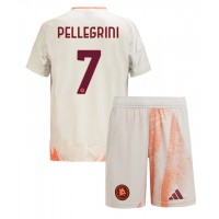 Maglia Calcio AS Roma Lorenzo Pellegrini #7 Seconda Divisa Bambino 2024-25 Manica Corta (+ pantaloncini)